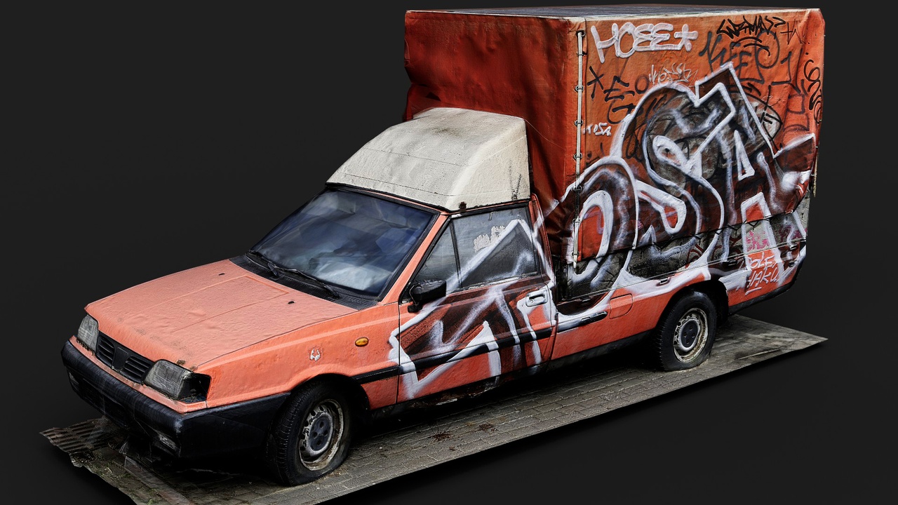 Media 1 for listing car abandoned pickup wreck junkyard PBR photogrammetry
