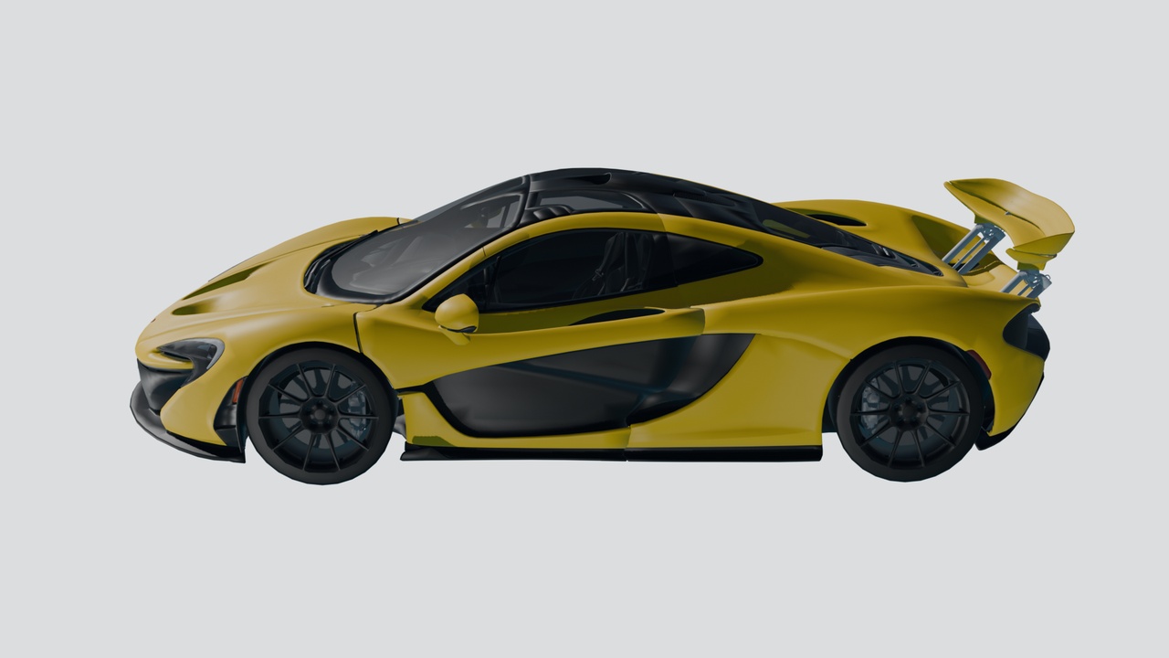 Media 1 for listing Yellow Mid-Engine Sports Supercar Coupe with Butterfly Doors for Showroom