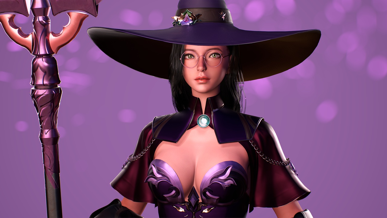 Media 1 for listing Kind Witch - Game Ready Stylized MMORPG FPS Realistic Modular Character