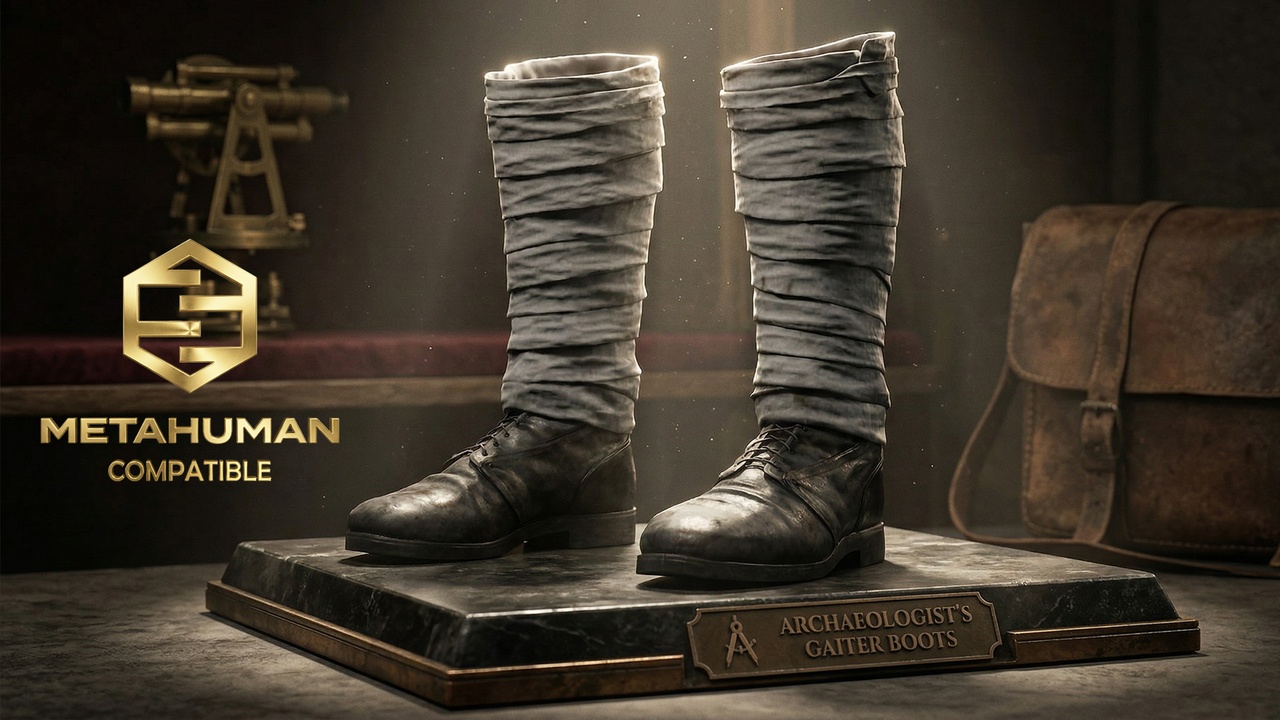 Media 1 for listing Tall Wrapped Gaiter Boots with Lace Up Base and Explorer Field Heritage Profile