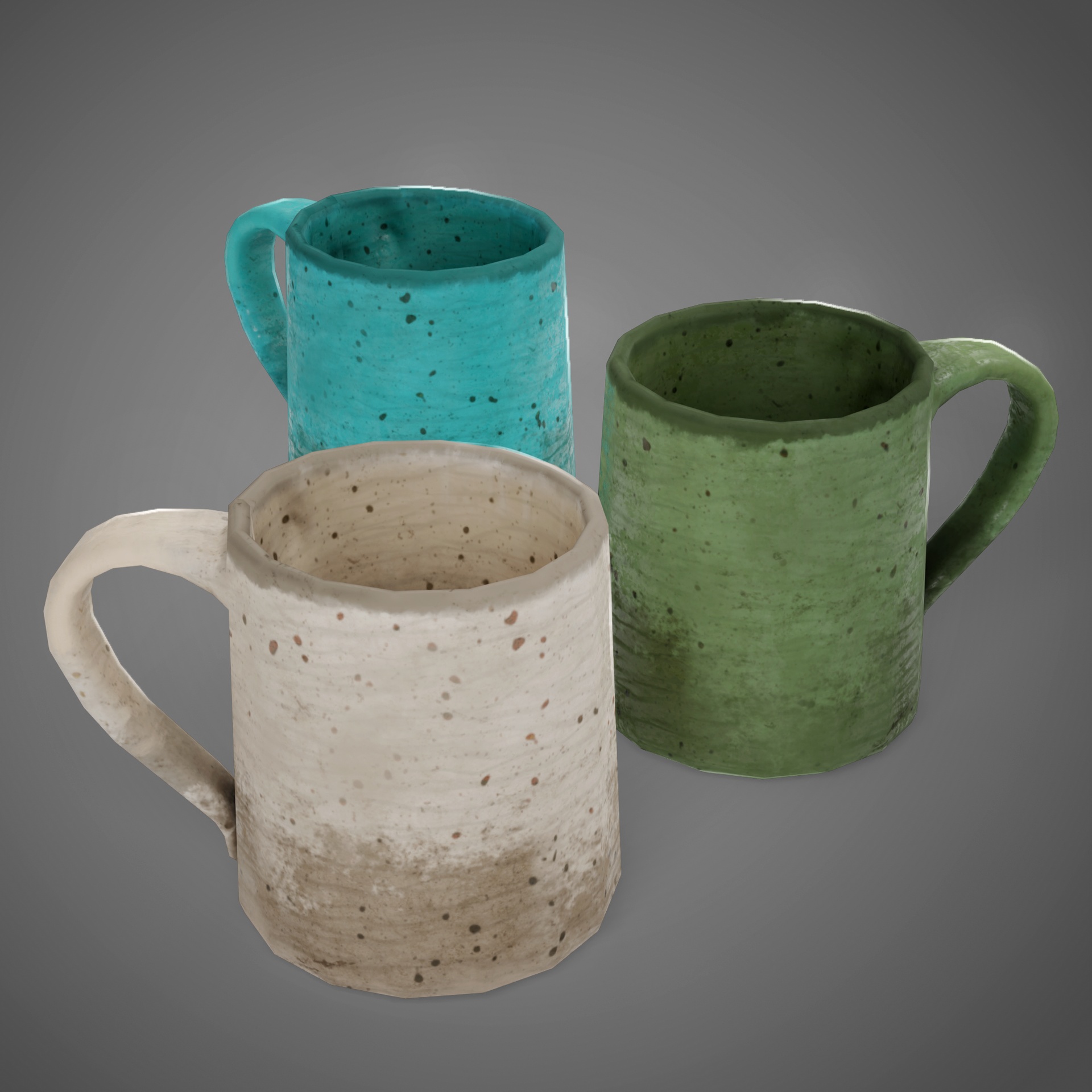 Media 1 for listing Ceramic Coffee Mug - Game-Ready Low-poly 3D model (PBR 1k)