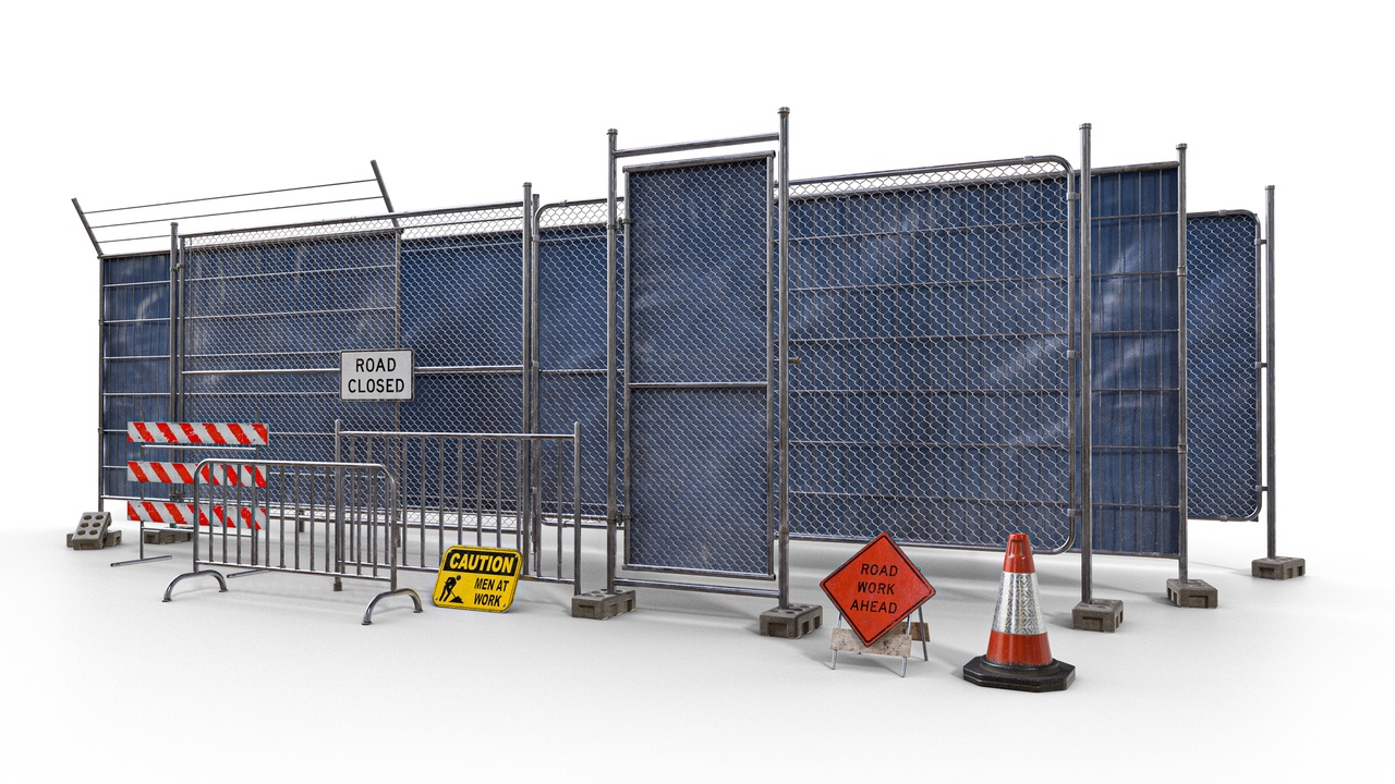 الوسائط 1 للقائمة Construction Metal Fence