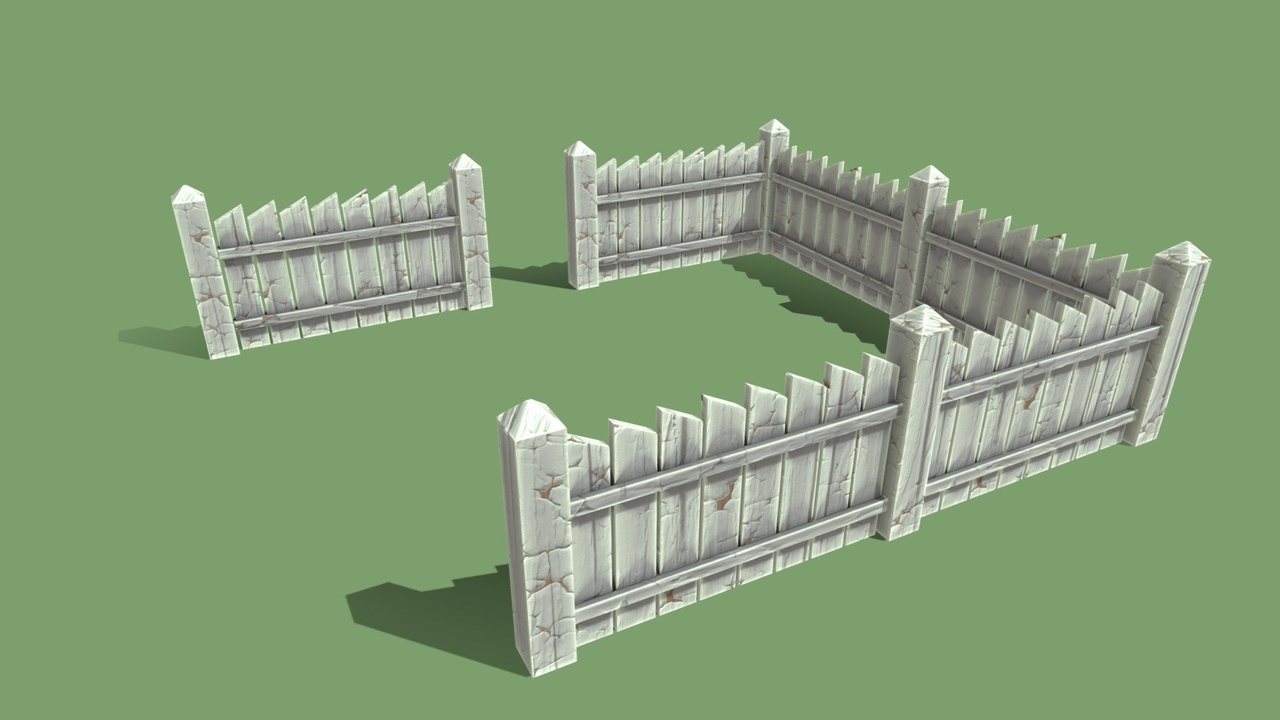 Fence - Lowpoly 제품 등록을 위한 미디어 1개