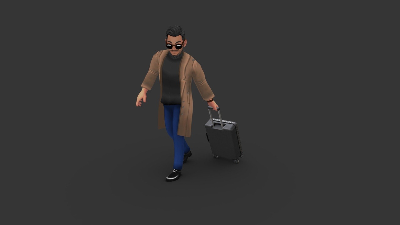 Media 1 for listing Character Winter Man Lowpoly rigged