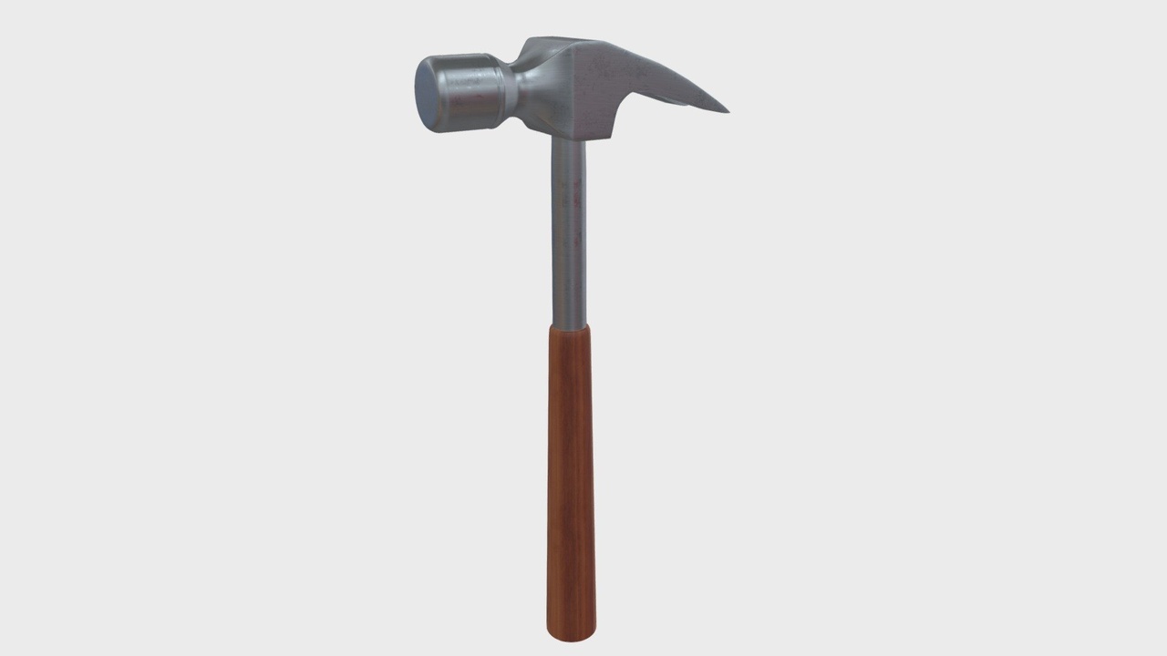 Media 1 for listing Claw hammer with wooden handle