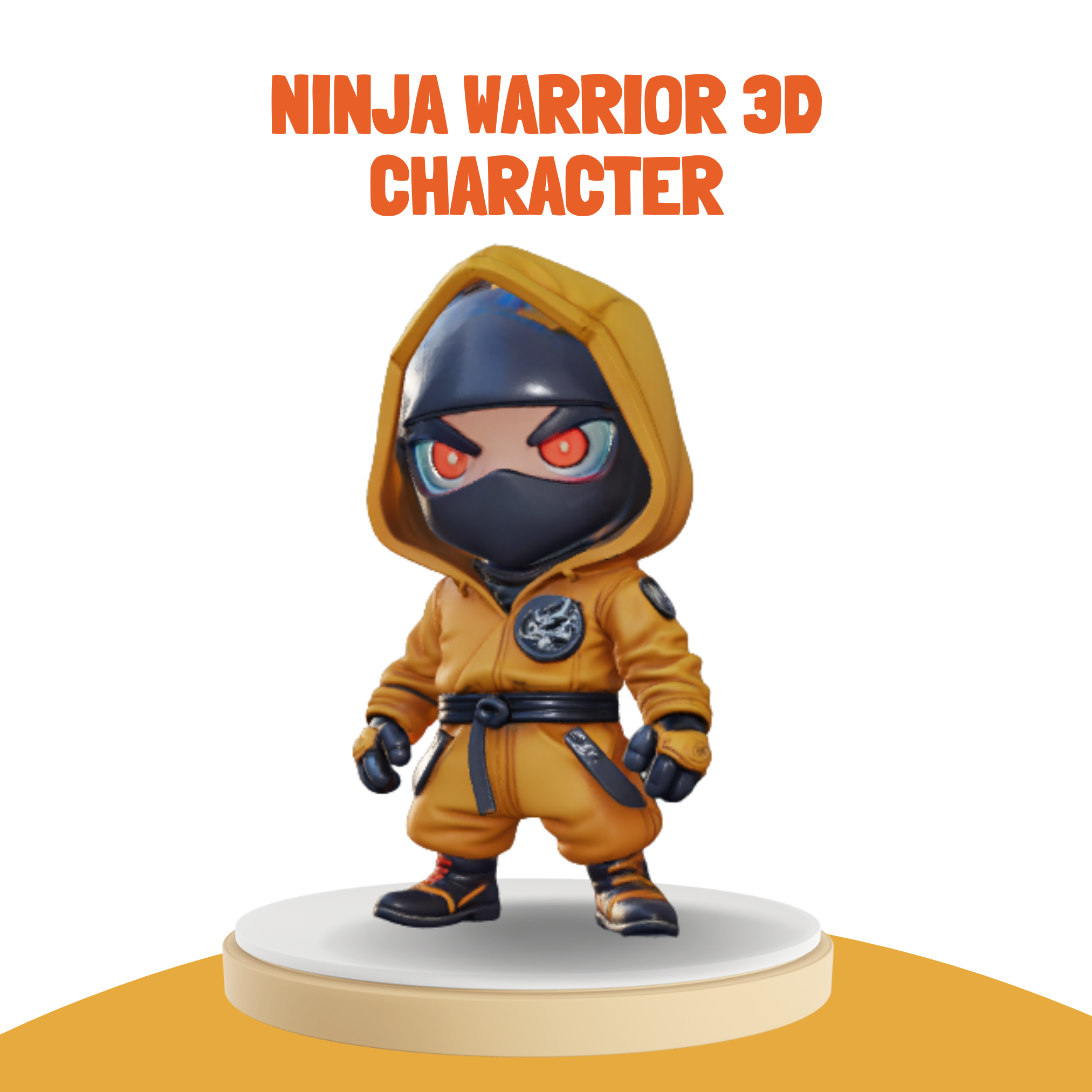 Ninja Warrior 3D Character Model – Stylized Game-Ready Hero | Fab