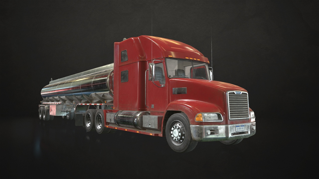 Semi Truck Tanker - Low Poly 제품 등록을 위한 미디어 1개