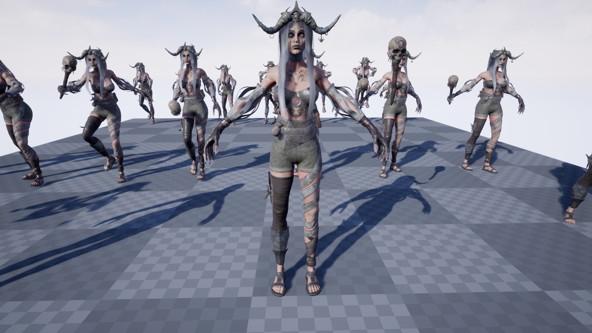 Media 1 for listing Necromancer Girl Game Ready Asset | Rigged for Unreal Engine 5
