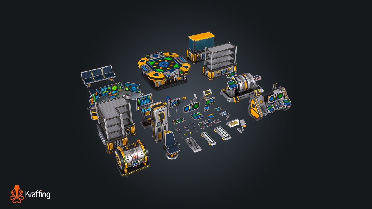 Media 1 for listing SCI-FI Modular Pack V1 - Futuristic Environment – Game Ready PBR