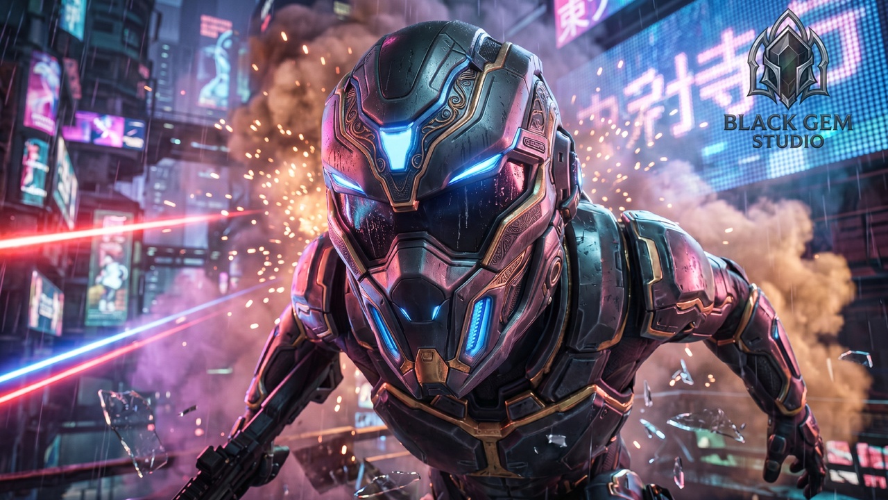 Media 1 for listing Neo Kyoto Cyber Assault Helmet for Futuristic Soldiers