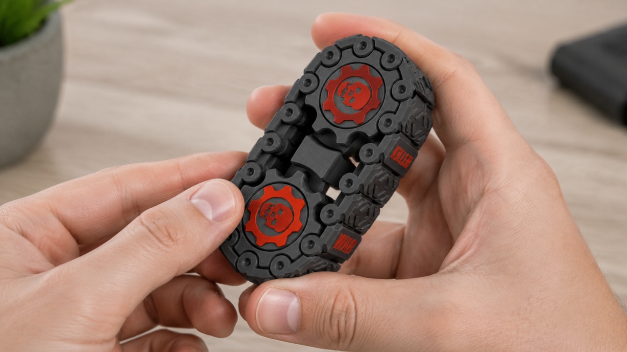 Media 1 for listing Skull Tread Roller Fidget Gears of War
