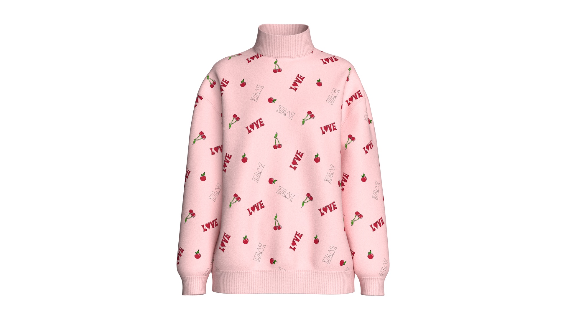 Media 1 for listing Girls All - Over Printed Oversized Sweatshirt | High Poly