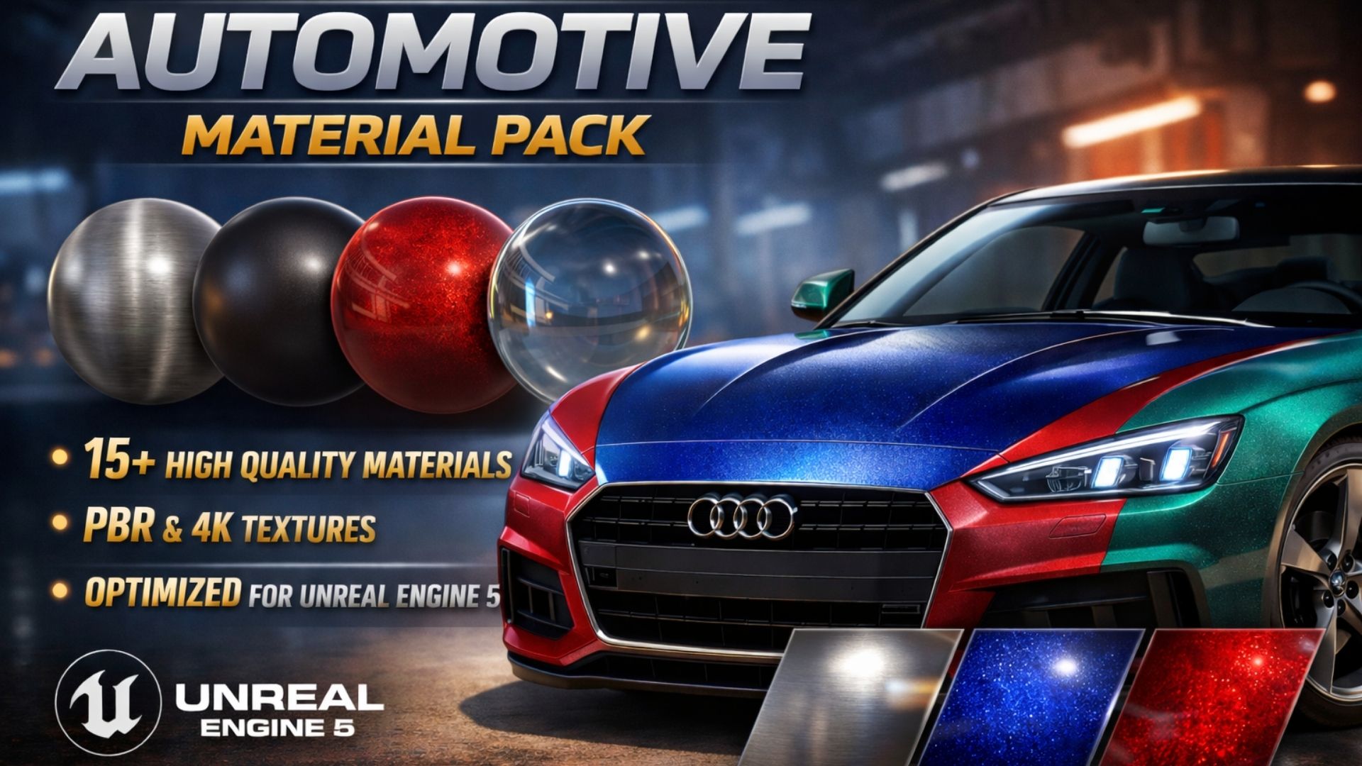Full Dynamic Automotive Car Material Pack | Fab