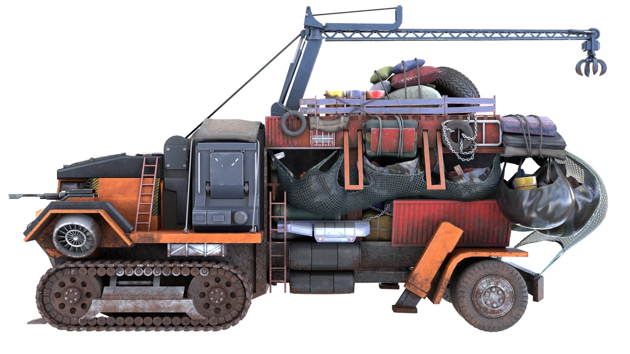 Media 1 for listing Post-Apocalyptic Recovery Vehicle (3D Model)