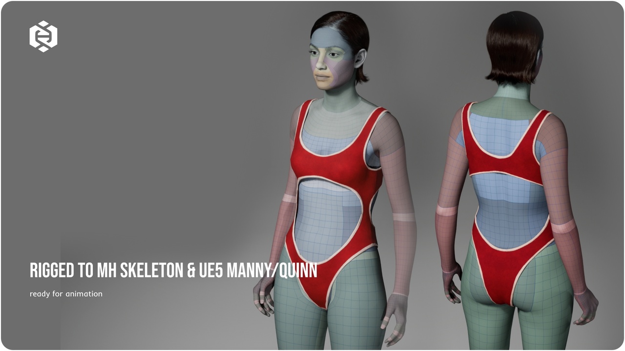 Media 1 for listing Body Suit for Metahuman, Rigged 3D model