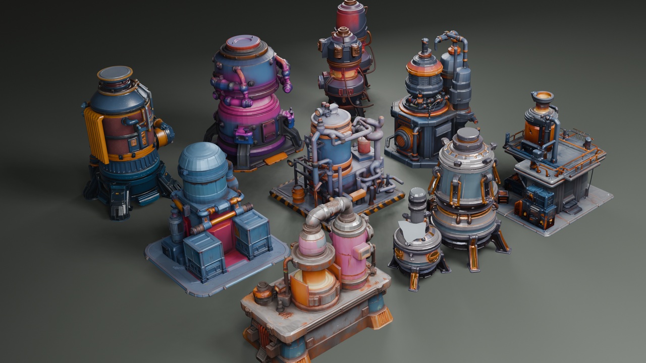 Media 1 for listing Stylized Scifi Furnaces🔥