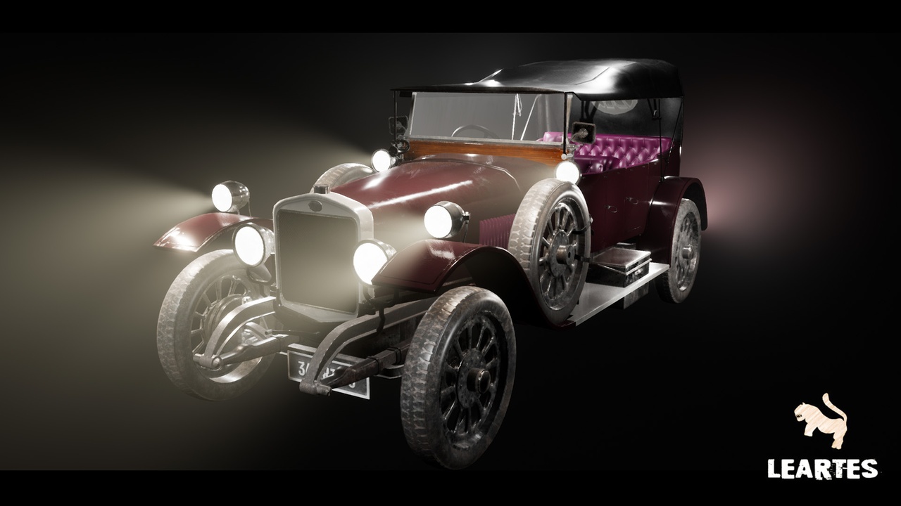 Media 1 for listing Driveable Classic Car / Vehicle (Rigged Customizable) ( Driveable Classic Car )