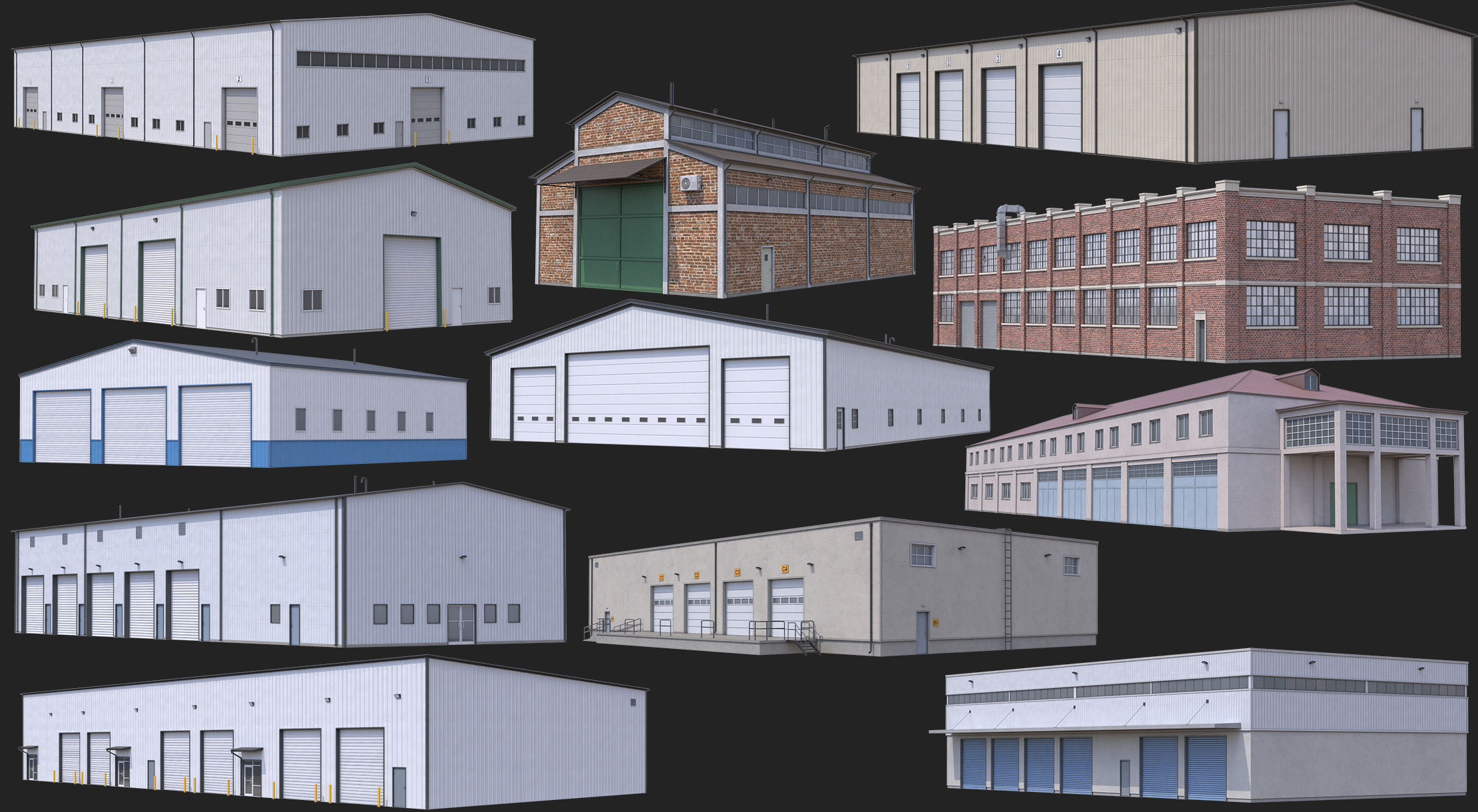 12 Industrial Buildings Collection | Fab