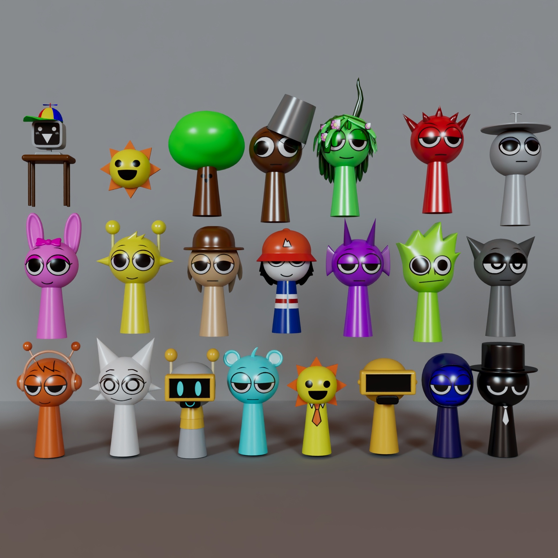 Media 1 for listing Sprunki Pack - 22 Characters