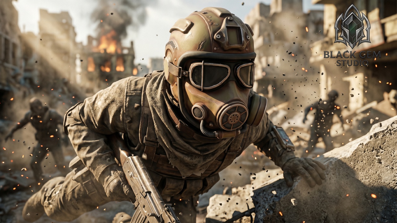Media 1 for listing Post Apocalyptic Tactical Gas Mask Soldier for Metahuman Survival Games