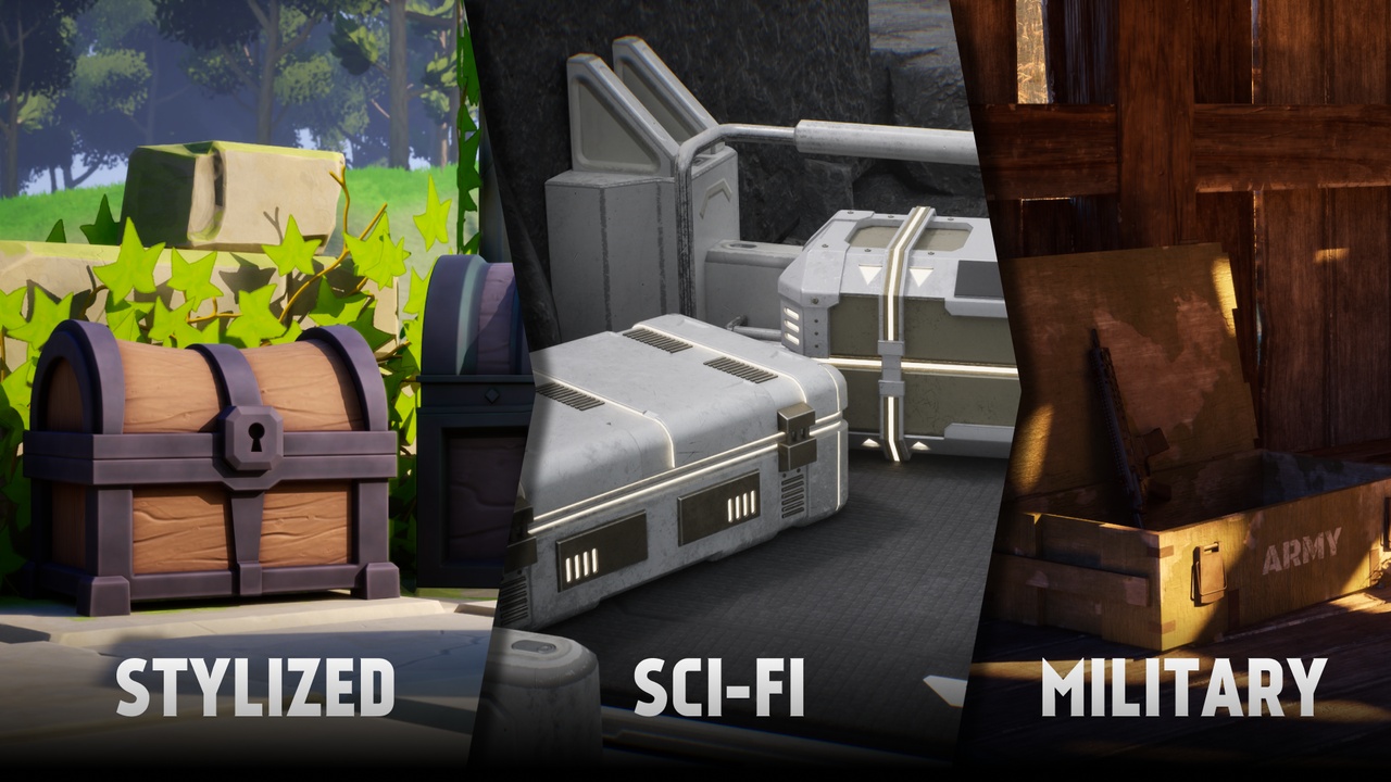 Chests & Crates Mega Pack 제품 등록을 위한 미디어 1개