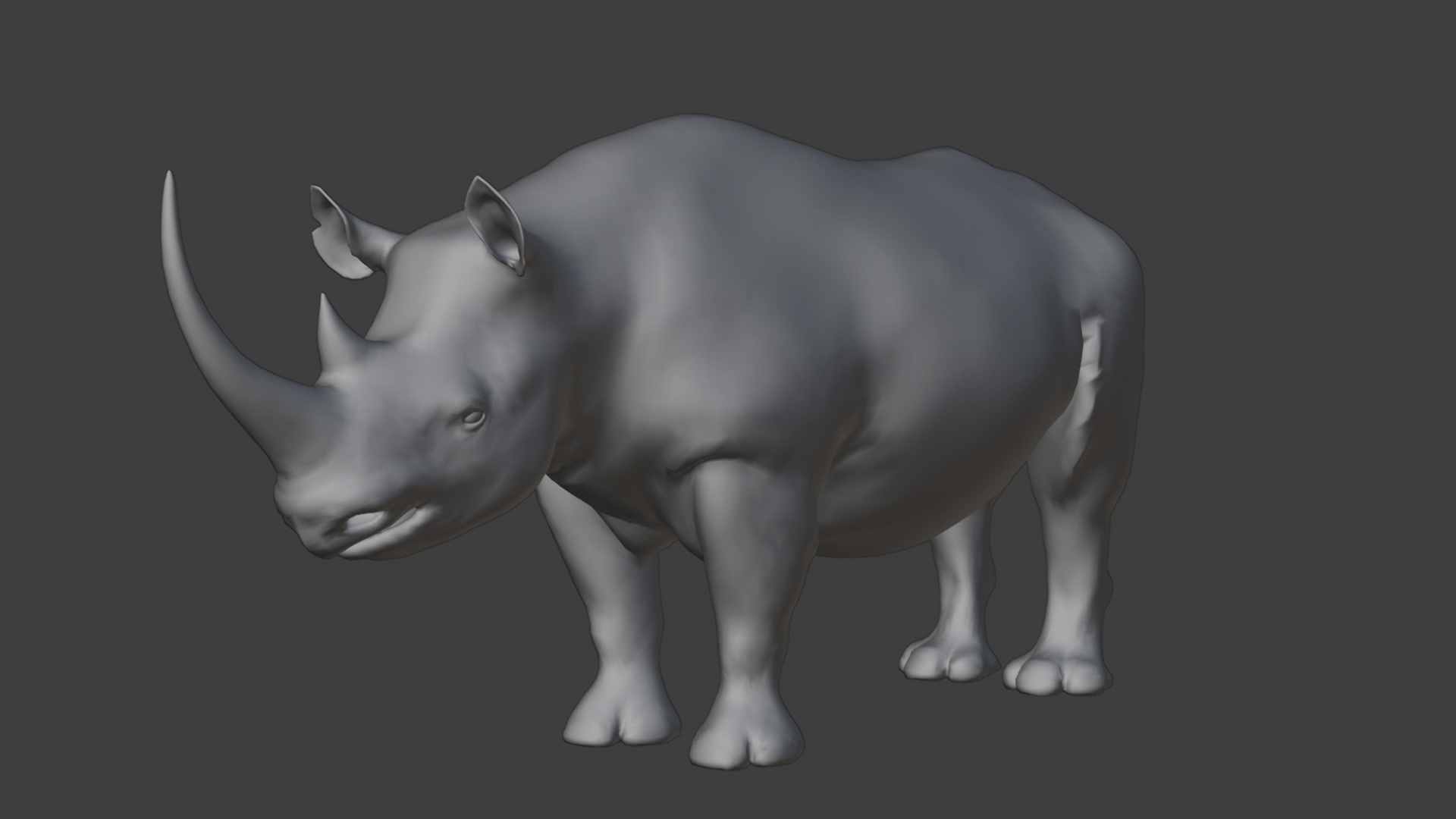 Media 1 for listing Rigged 3D Model - Realistic Black Rhinoceros - High Poly - 8K Textures