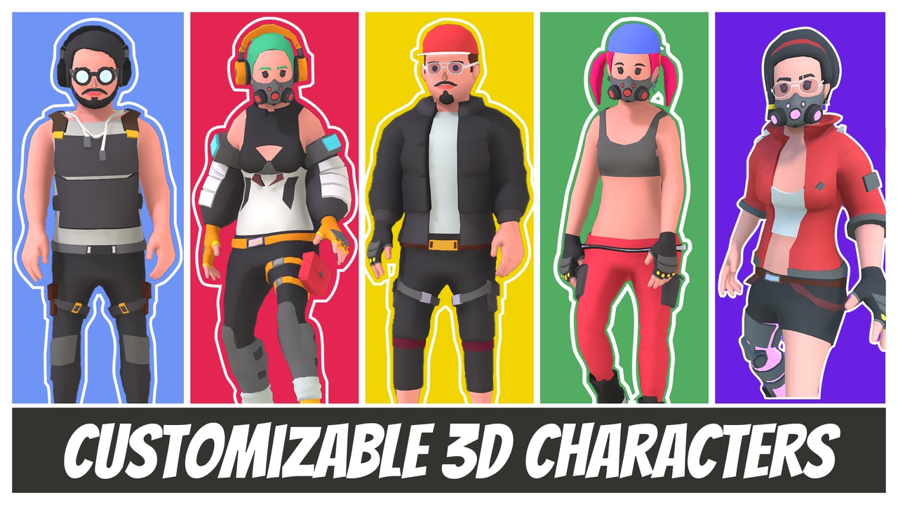 Media 1 for listing Customizable 3D Cyberpunk Characters Vol 1