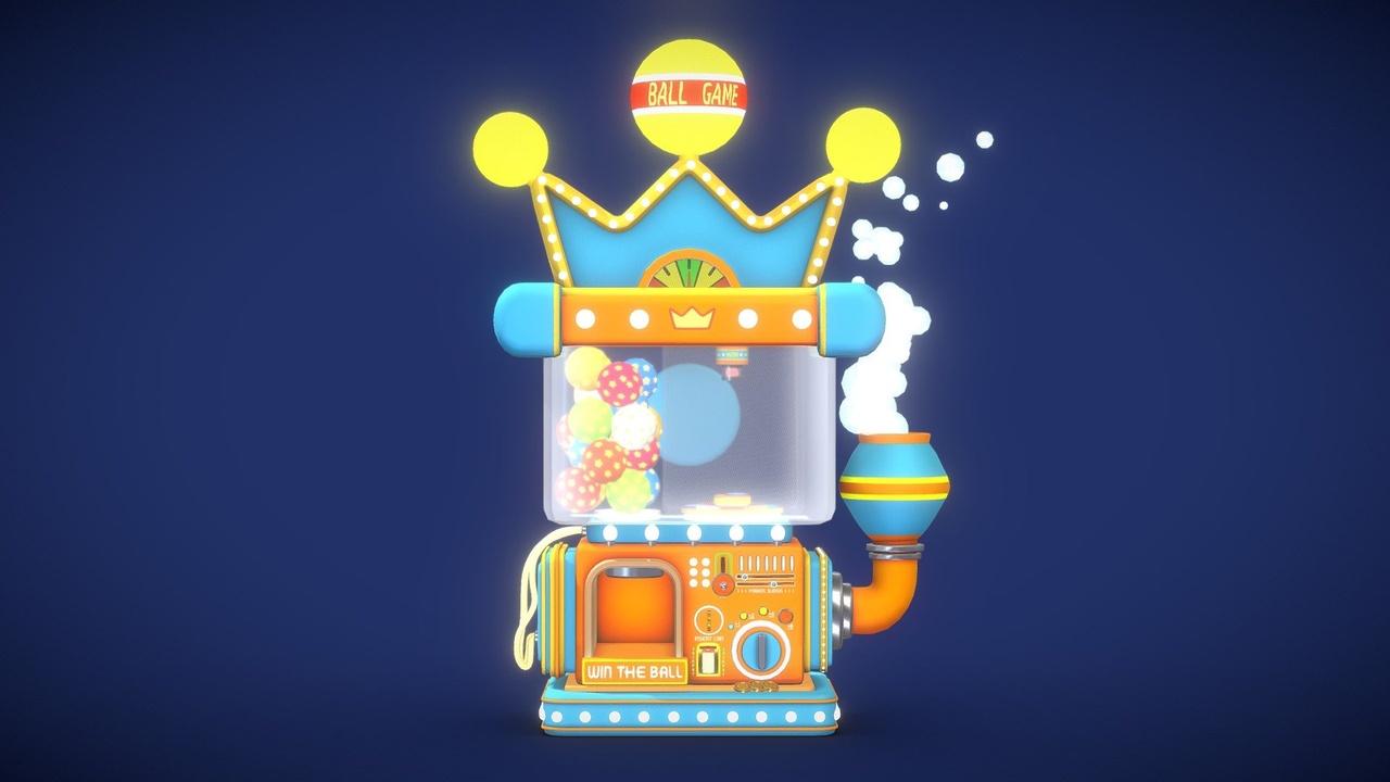 Media 1 for listing Stylized Arcade Ball Bouncing Game Machine
