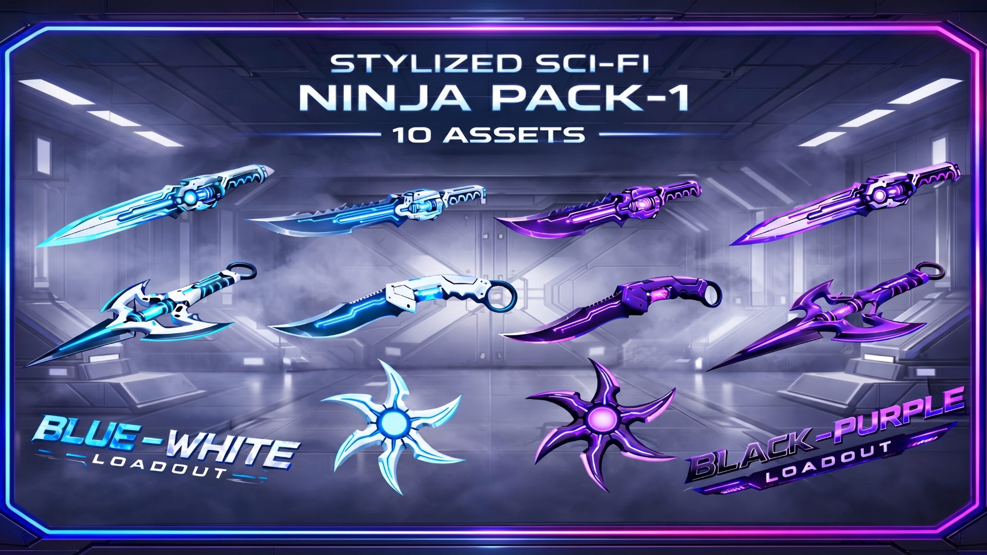 STYLIZED SCI-FI NINJA PACK-1 | Fab