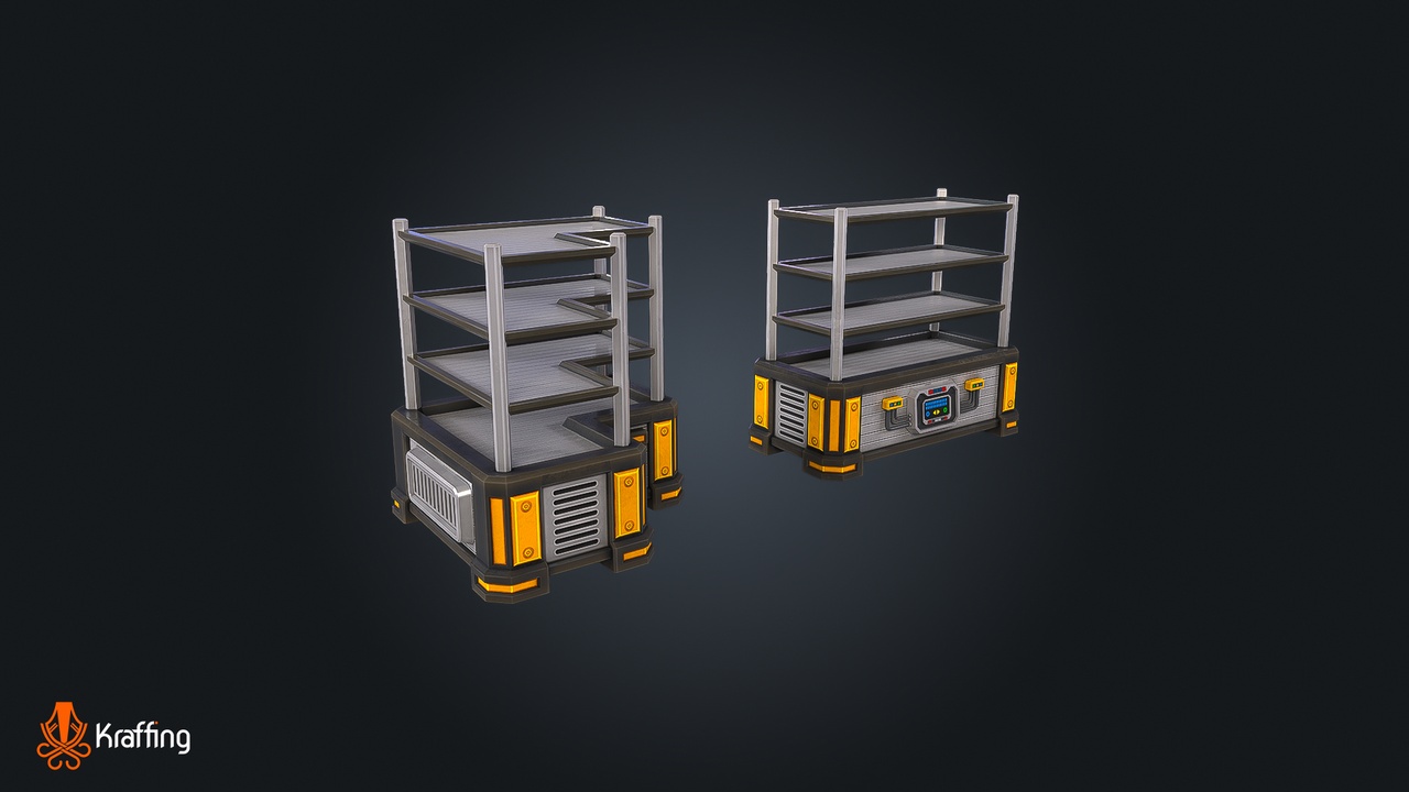 Media 1 for listing SCI-FI Shelving V1 - Futuristic – Game Ready PBR