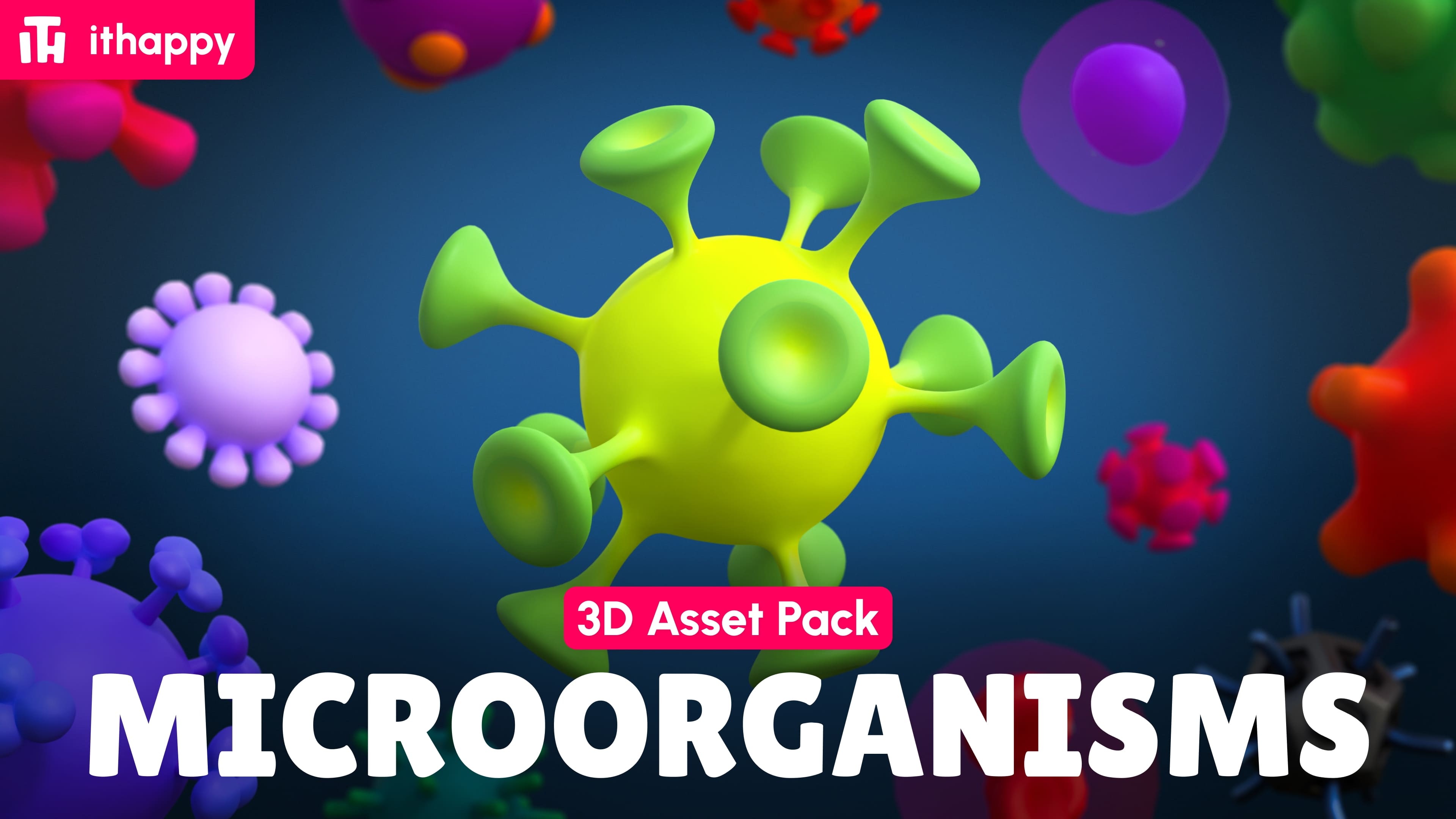 Microorganisms - Low Poly 3D Models Pack | Fab