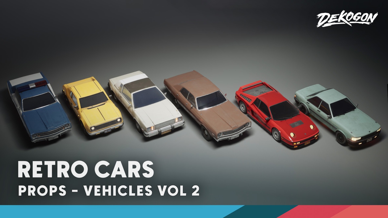 商品 Vehicles VOL.2 - Retro Cars (Low Poly) 的媒体 1