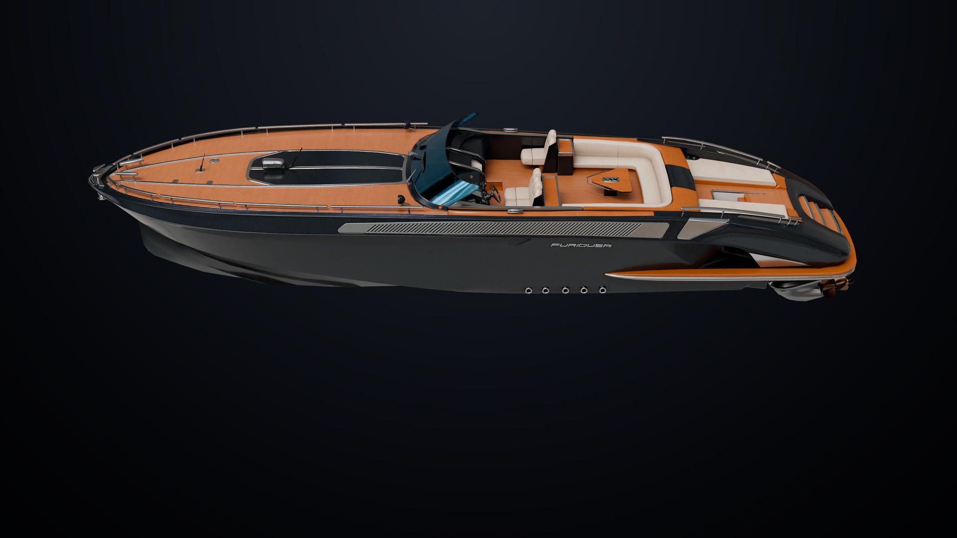 Media 1 for listing Yacht Boat 01 Black Rig Interior All PBR Unity UE Textures