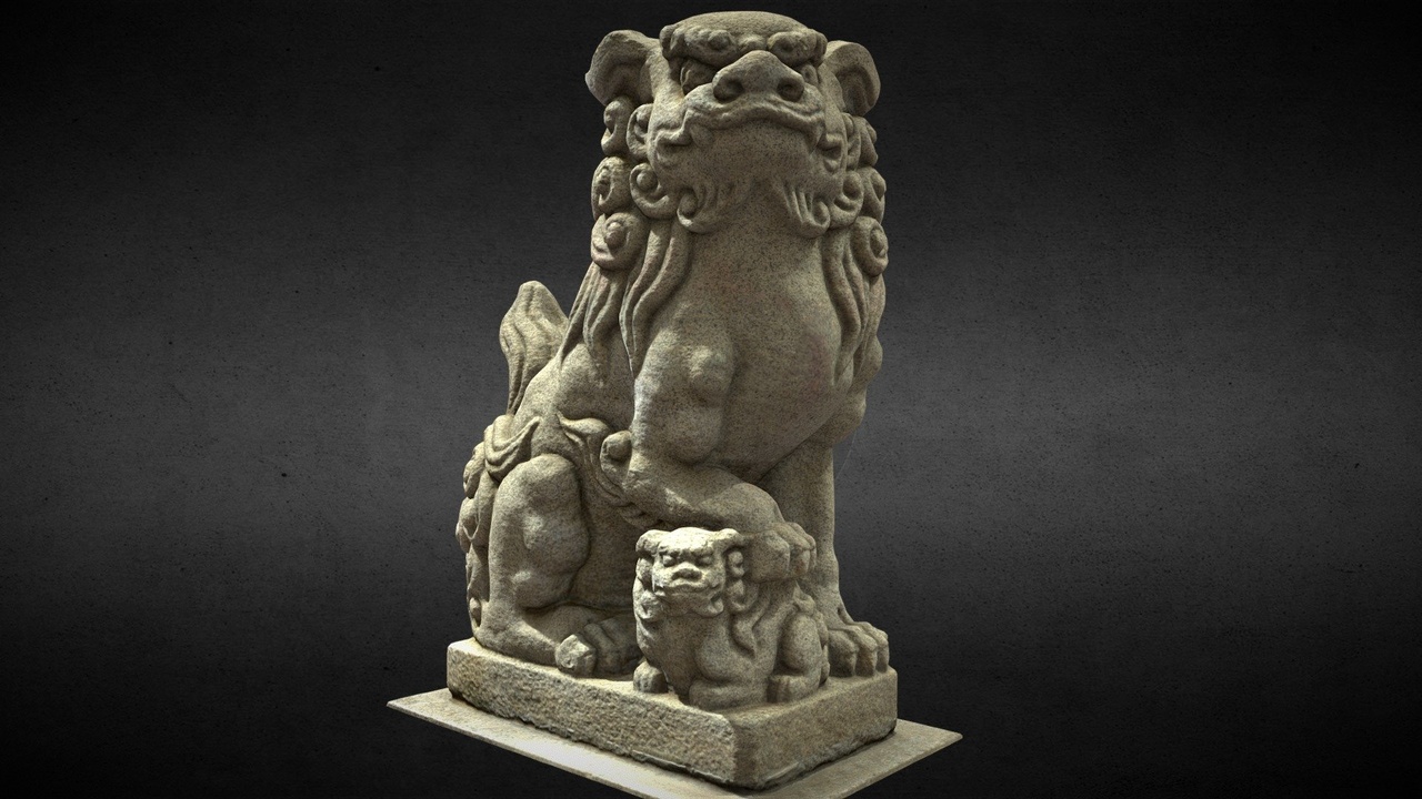 Media 1 for listing Lion-statue-035F 岡山壽天宮(福德祠)