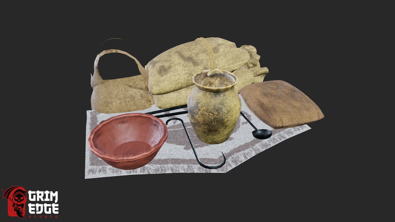 Media 1 for listing Medieval Food Stall Props