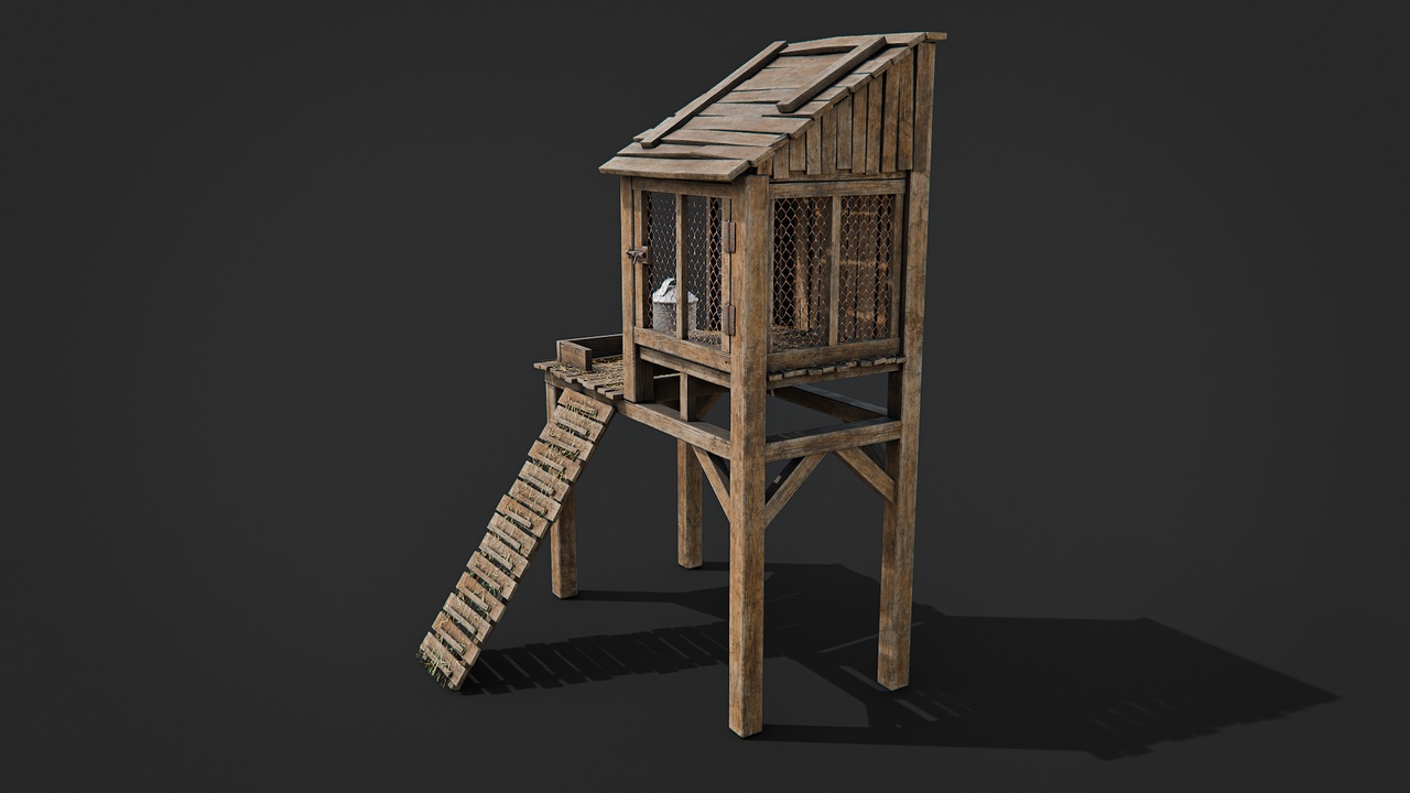Media 1 for listing Rustic Wooden Chicken Coop