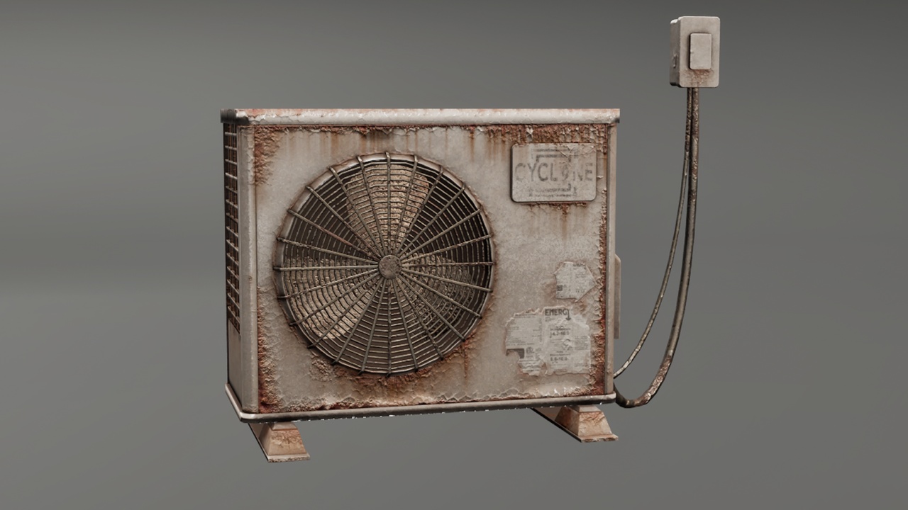 Media 1 for listing Post Apocalyptic Rusty Air Conditioner