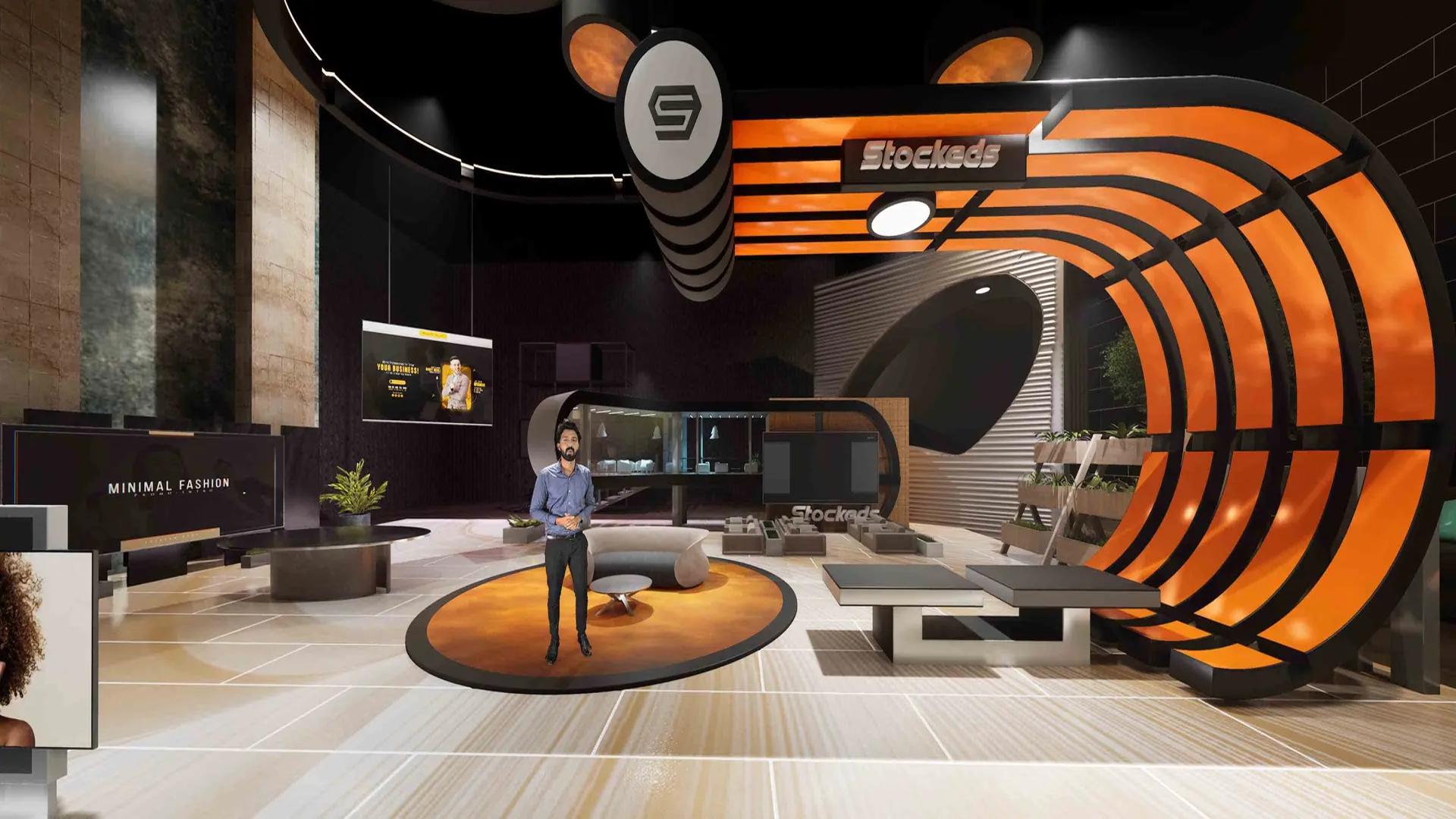 Modern Virtual Talk Show Studio | Fab