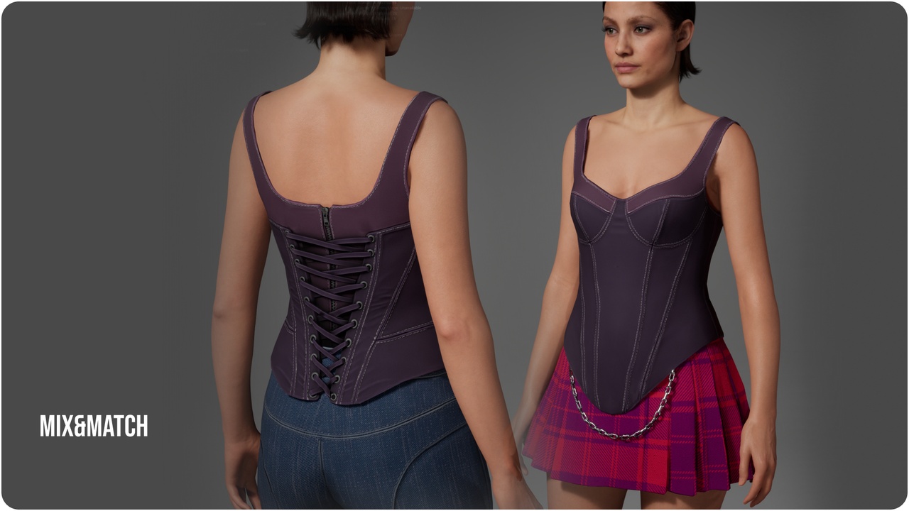 Media 1 for listing Corset Bodysuit for MetaHuman