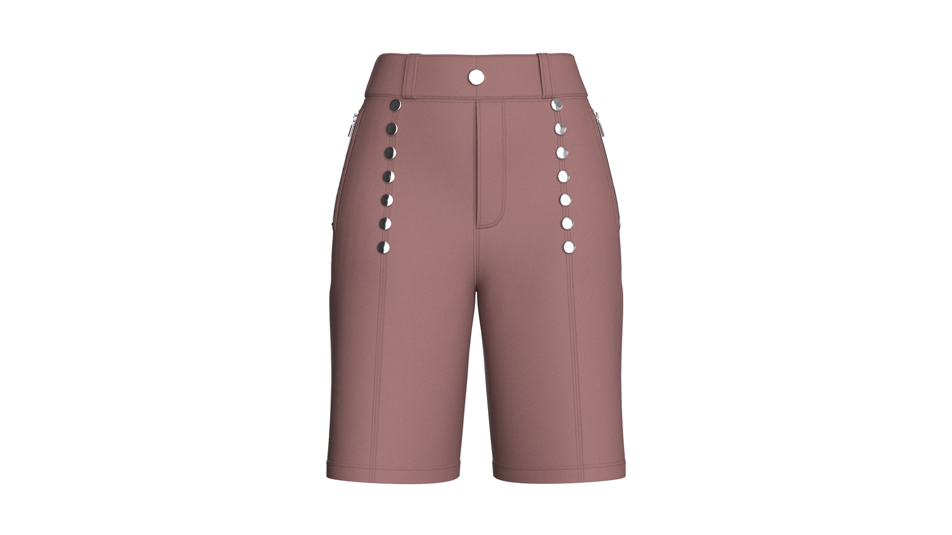 Media 1 for listing Girls High Waisted Multi - Button Shorts | High Poly