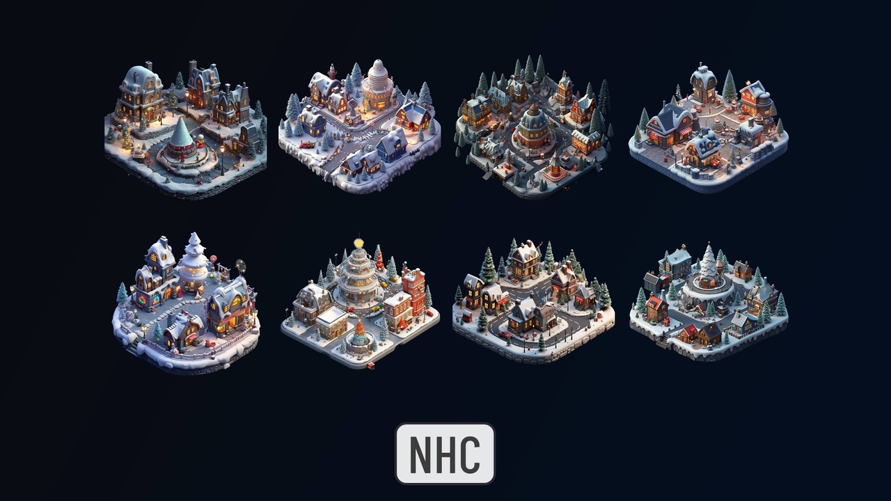 Media 1 for listing NHC - Isometric Christmas Town
