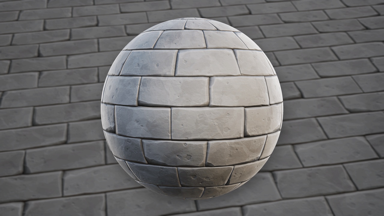 Media 1 for listing Free Stylized Stone Wall 01A - Material