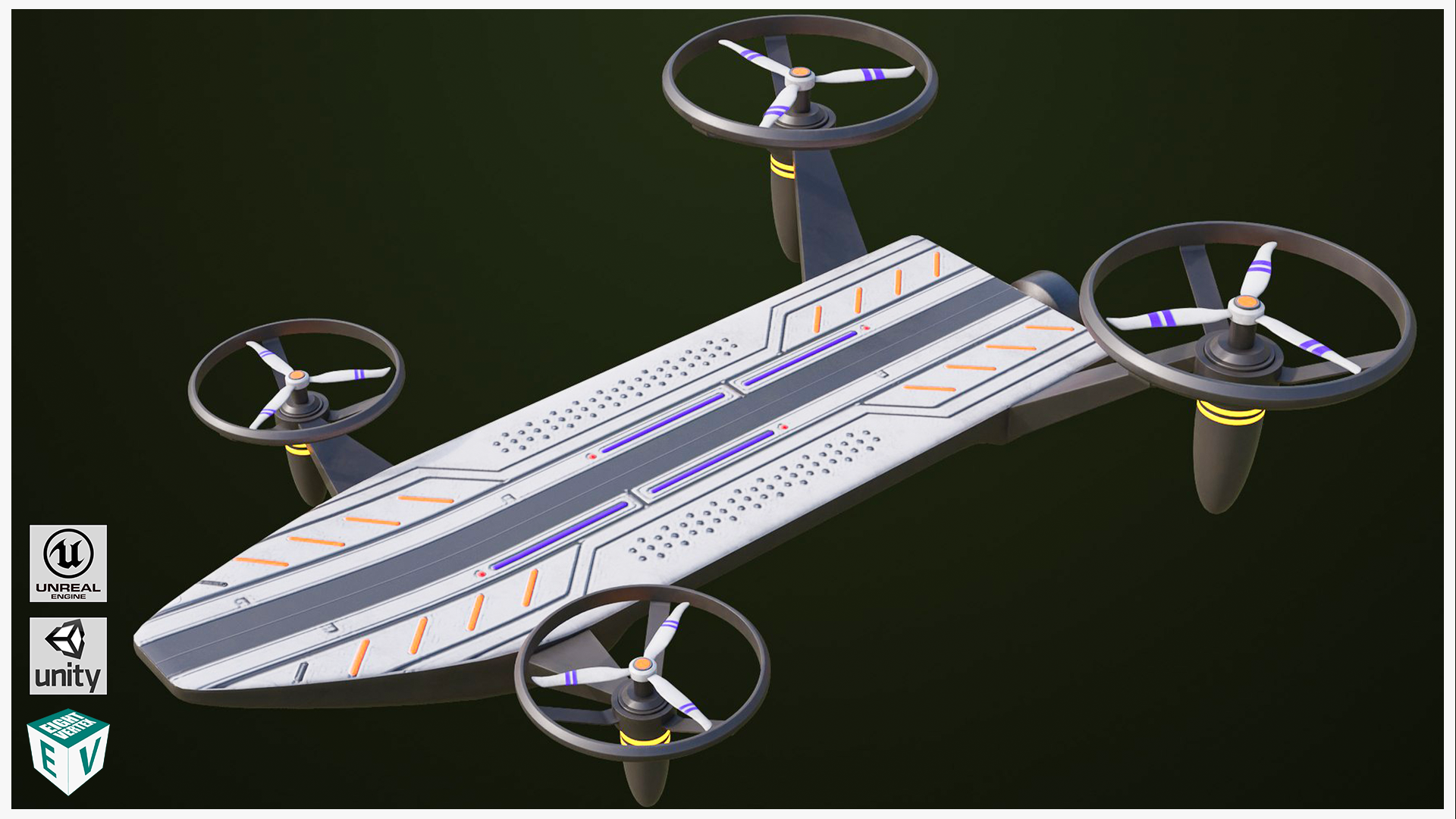 Sci Fi Hoverboard 10 All PBR Unity UE Textures Included | Fab