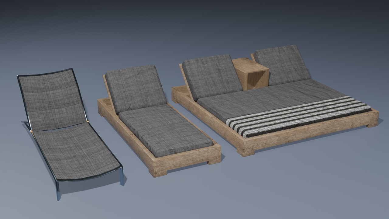 Media 1 for listing Pool Lounge 3-Piece Set - Urban Dusk Collection