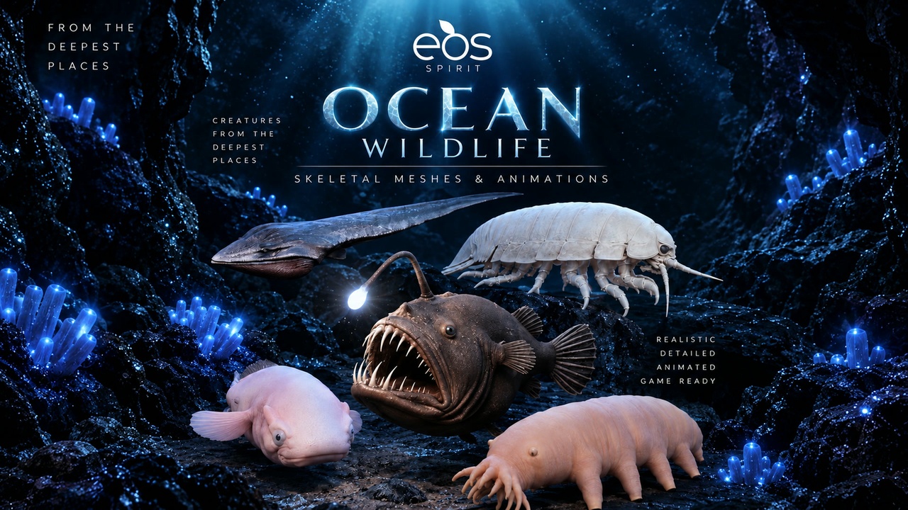 Media 1 for listing Ocean Wildlife – Animated Deep-Sea Creatures Collection