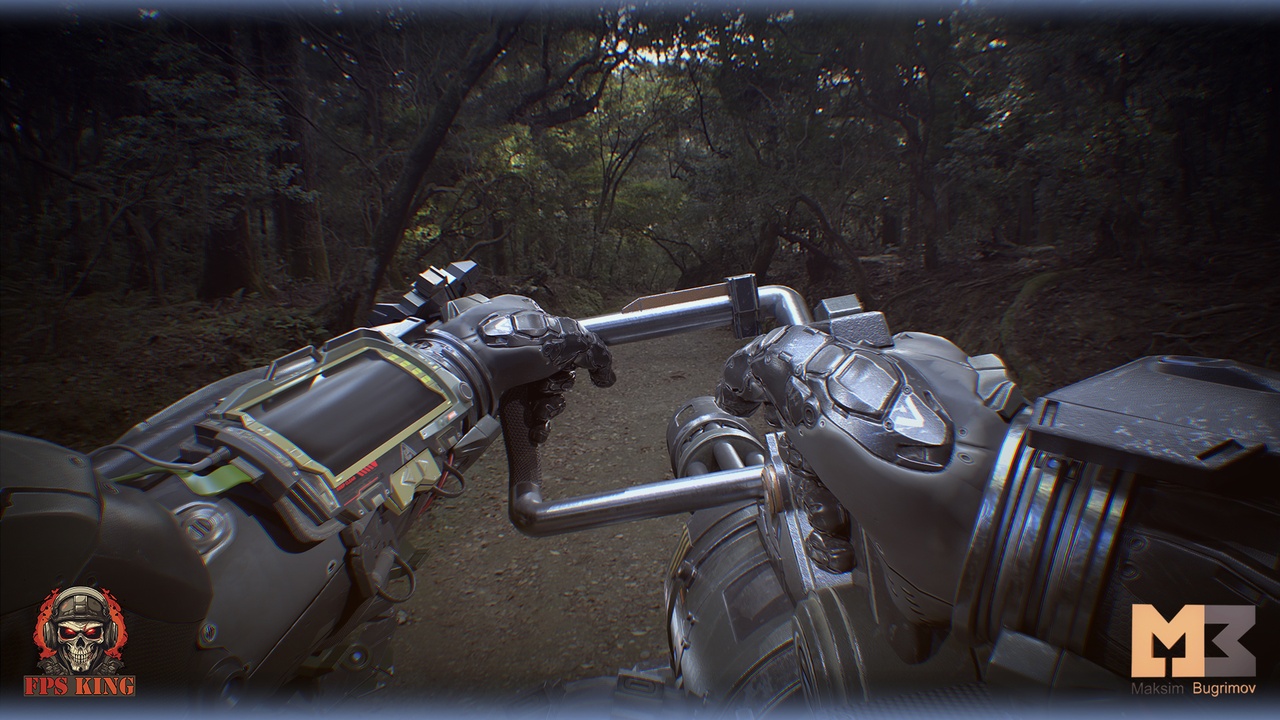 Media 1 for listing FPS Sci-FI Hands With Gatling