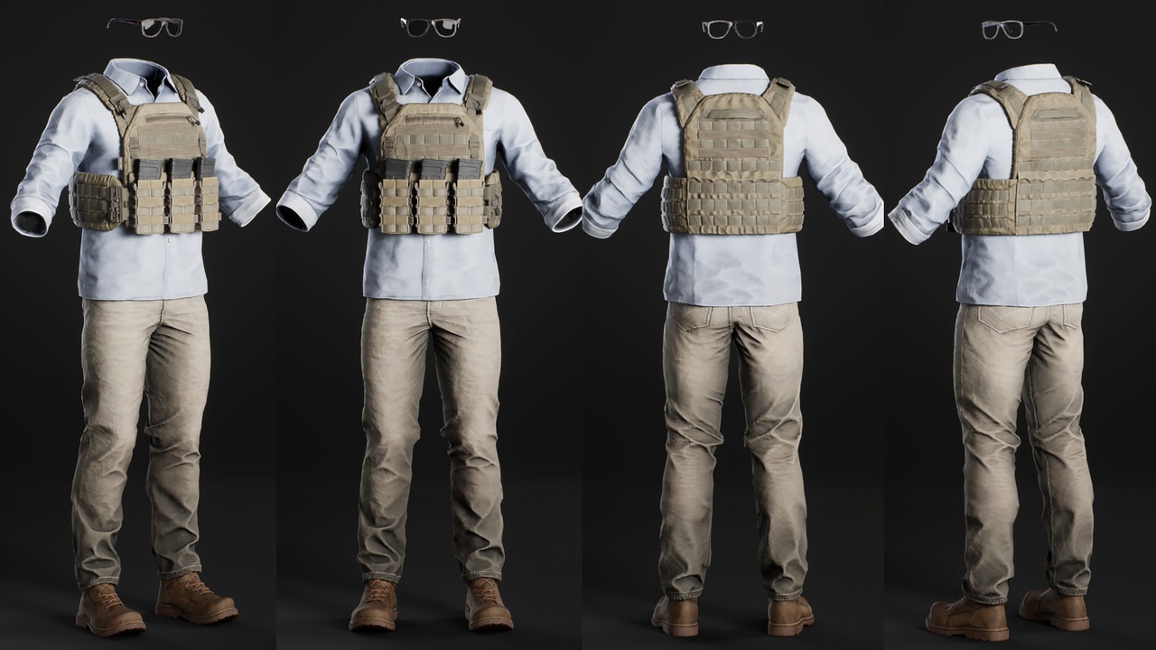 Media 1 for listing Casual Military Outfit 02 - Metahuman