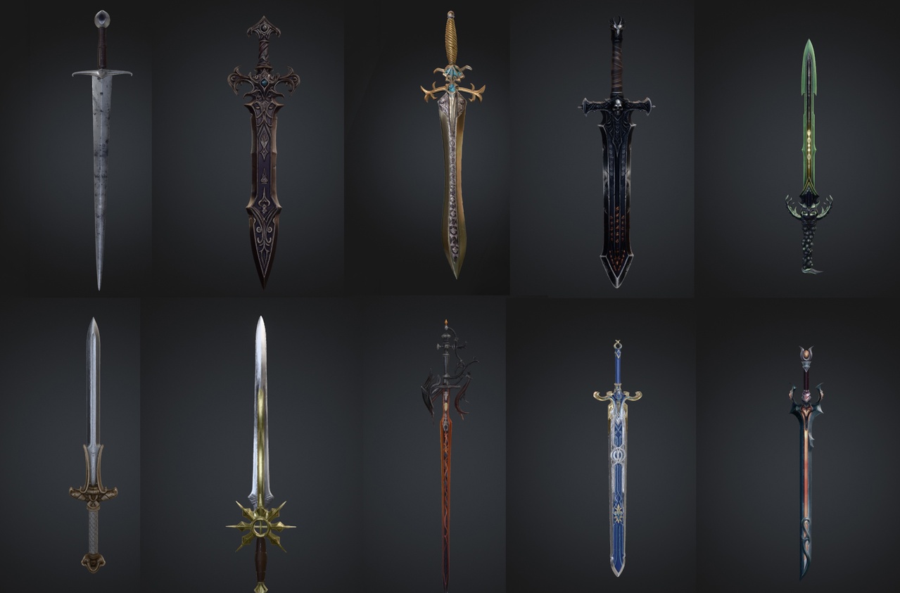 Media 1 for listing Legendary Fantasy Swords Collection – 10 Game Ready Weapons