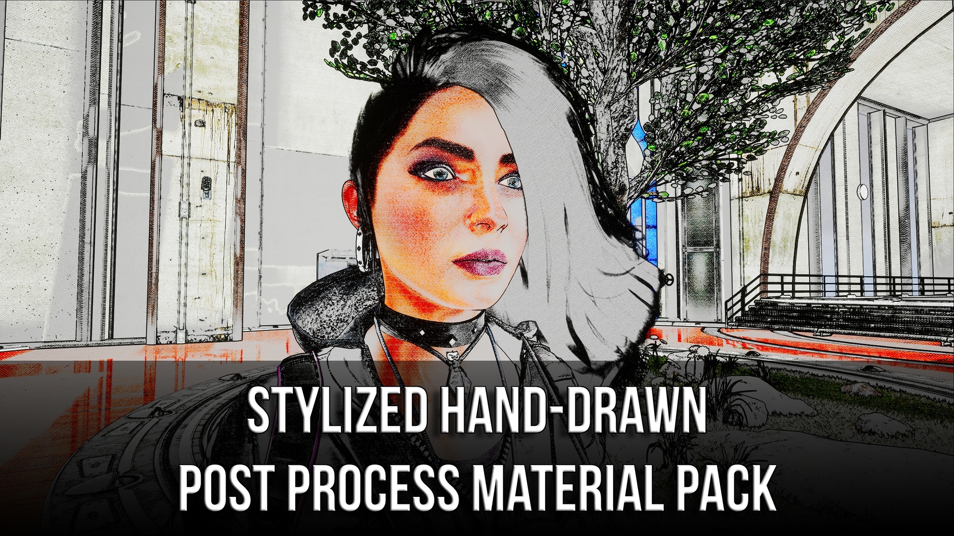 Media 1 for listing Hand-Drawn Stylized Post Process Material Pack