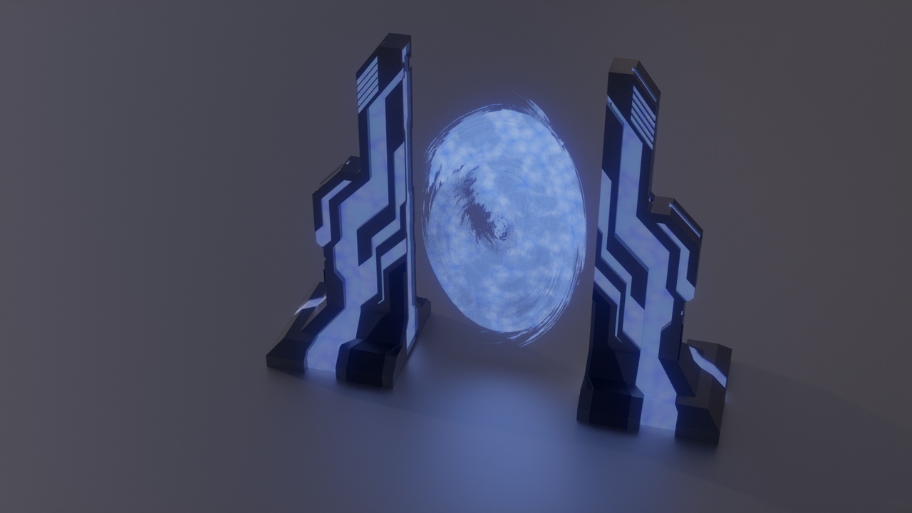 Media 1 for listing Alien Teleportation Gate – blue Variant – Sci-Fi Portal 3D Asset